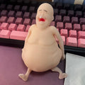 Rene Ren é is a Bald Pinched Funny Figurine Stress Relieving Toy Funny Doll with a sticky and Happy smile Ugly doll