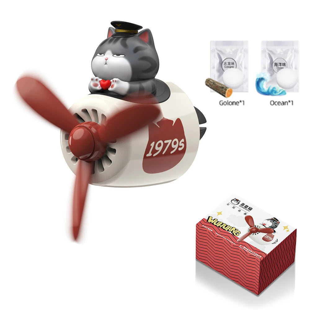 Cool Bear Pilot Car Air Freshener Rotating Propeller Air Outlet Perfume Fragrance Flavoring 자동차 공기 청정기 Accessories 방향제 차량용