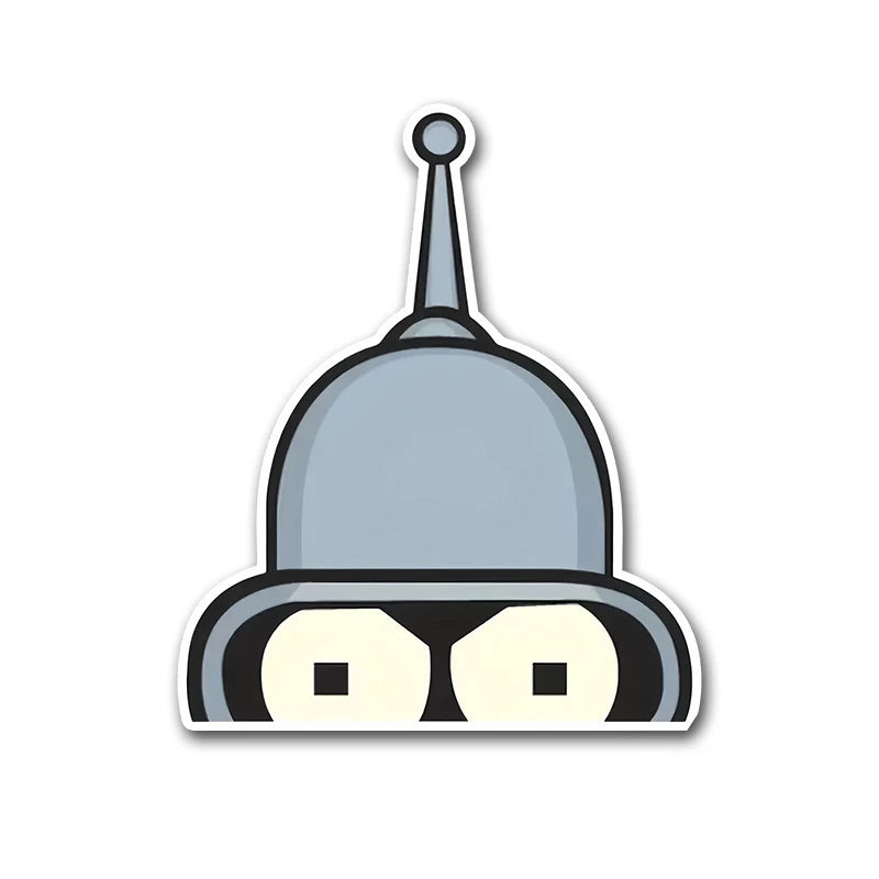 Bender-Face-Futurama's Sticker Cartoon Vinyl for Cars Trucks Laptops