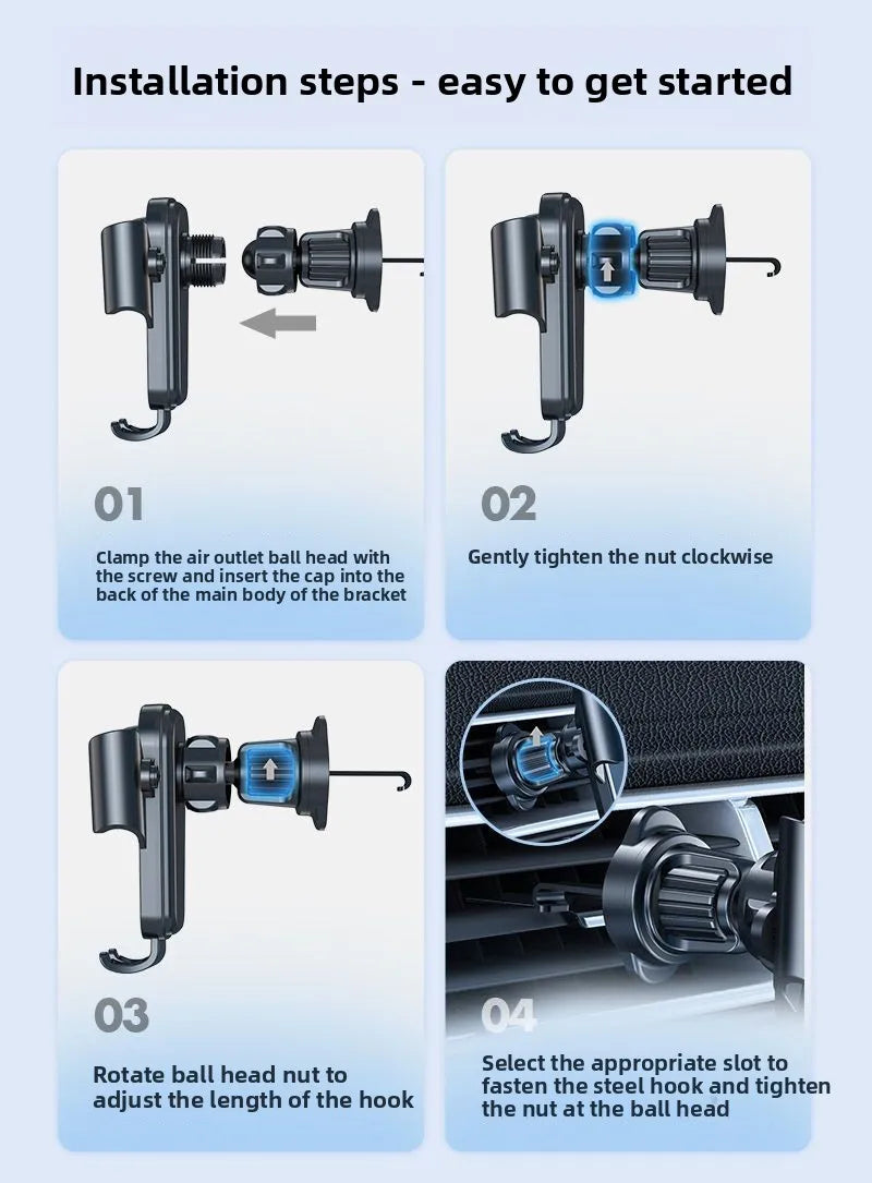 Car Phone Holder Car Air Vent Clip Mount Mobile Cell Stand Smartphone GPS Support For 5-7 Inch Mobile Devices Car accessories