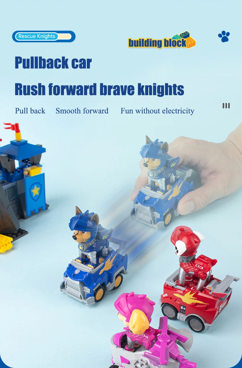 Genuine Paw Patrol PVC Cartoon Model Car 4-6cm Ryder Mashall Chase Rubble Skye Puppy Patrol Toys Figure Children Christmas Gifts