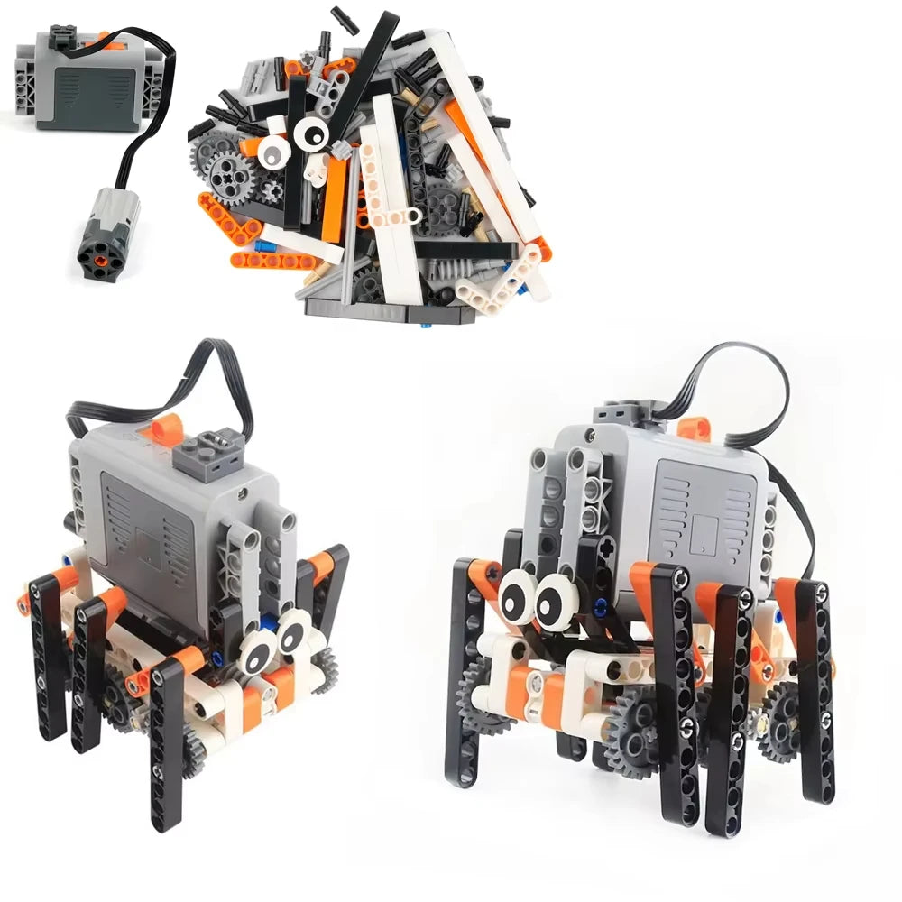 Walking Robot Building Block Set Hexapod Bionic Technology Power Motor Education DIY MOC Children's Building Block Toy Gift