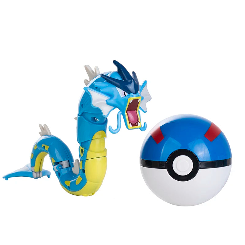 About Pokemon Anime Figure Charizard Pikachu Gyarados  Pocket Monster Figure Pokeball Action Deformation Toy Model Gift
