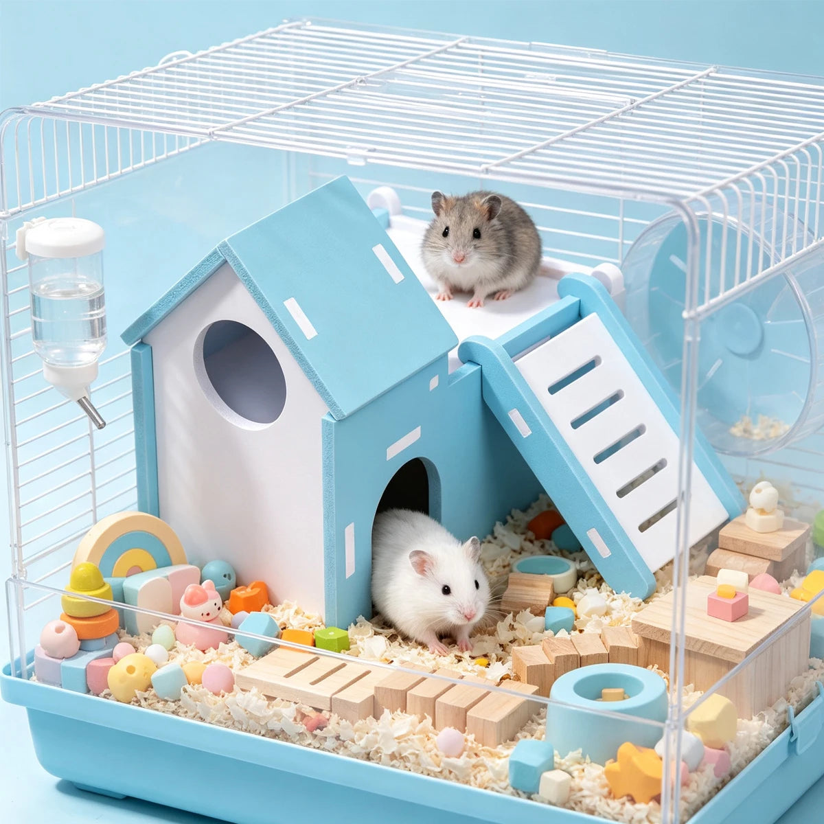 Hamster House Houses for Hamsters Rats Accessories Guinea Pig Cottage Things Kennel Pet Supplies Hideout Large Casa Accessory