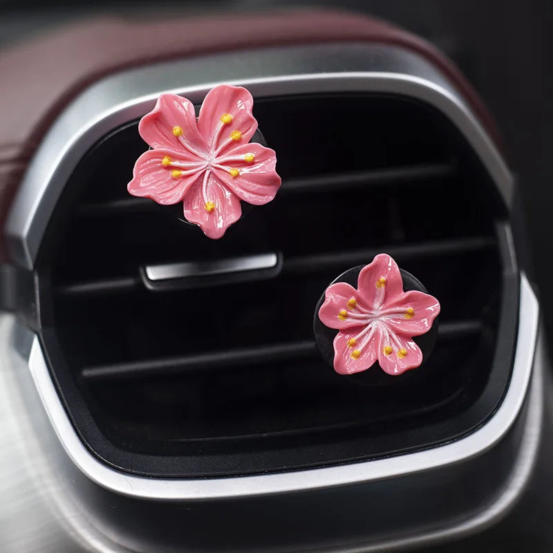 2pcs Car Perfume Clip Flower Air Outlet  Decorations Car Air Conditioner Air Vent Personalized Interior Decoration Accessories