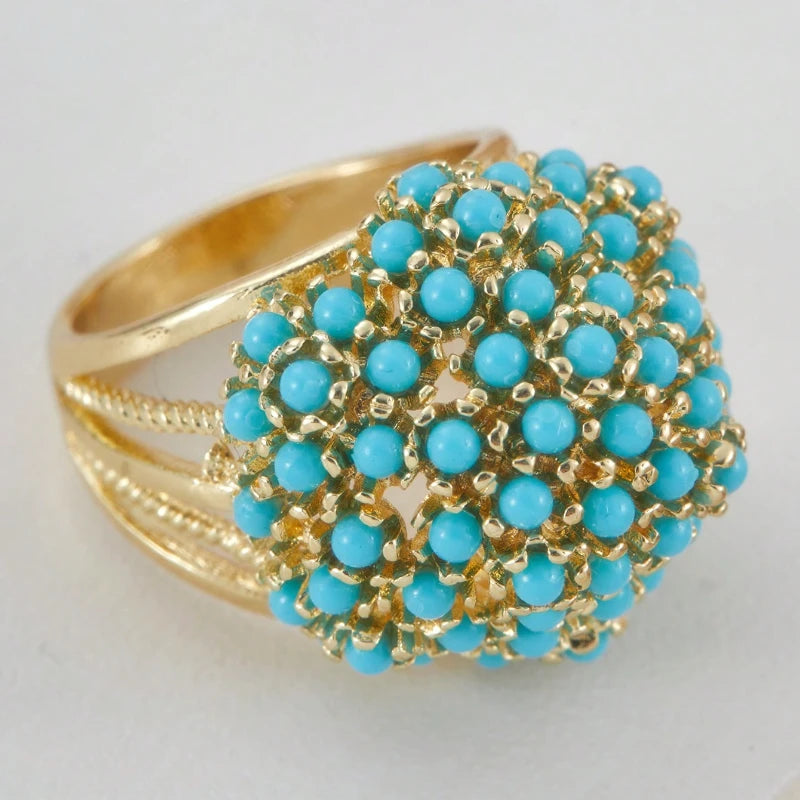 Trendy Hollow Golden Color Inlay Pearls Rings for Women Birthday Gift Accessories Fashion Custom Jewelry