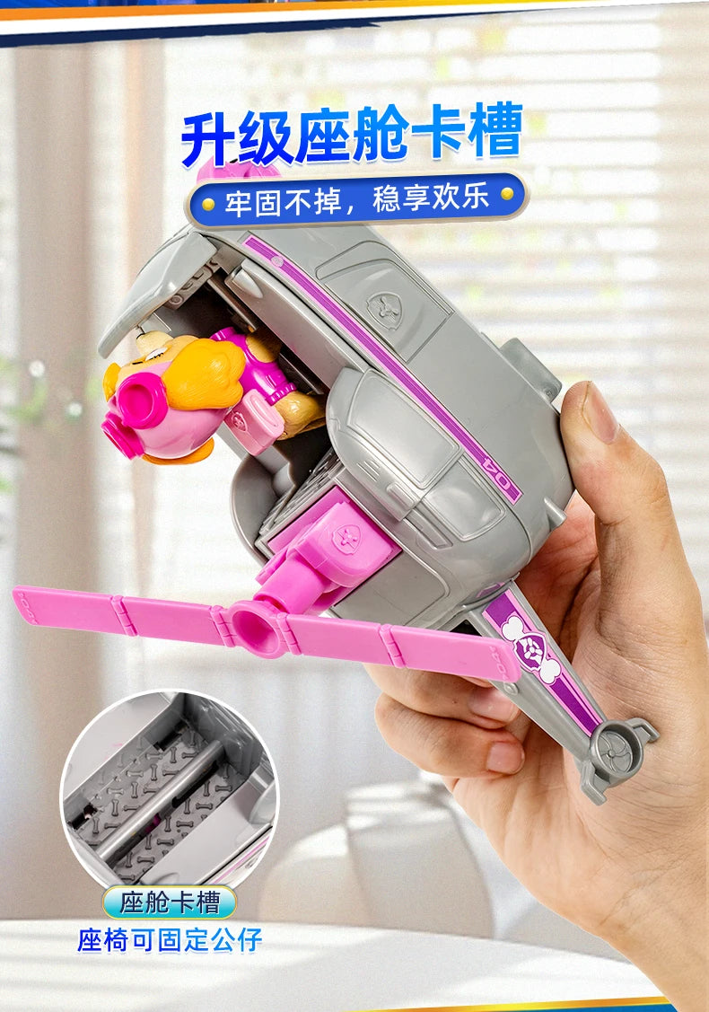 100% Genuine Paw Patrol Kids Toy vehicles with Action Figure Dogs Anime Doll Kids Model Children Birthday Christmas Gift