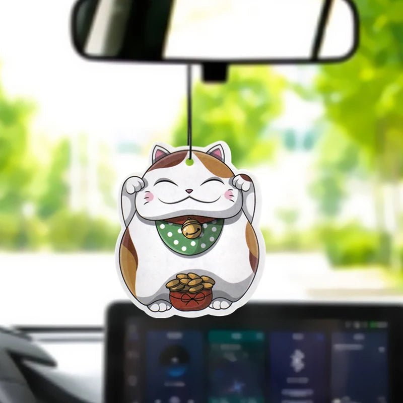 6Pcs Air Freshener Car Perfume Natural Scented Paper Auto Hanging Decoration fragrant tablets Aromatherapy Accessories Interior