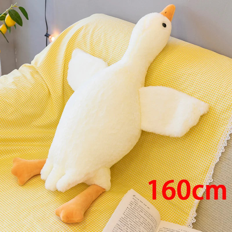 130/160/190cm Large White Goose Fur-Retriever Soft Toy Children's Girls' Gift Cute Doll Sleeping Pillow Large-sized Doll
