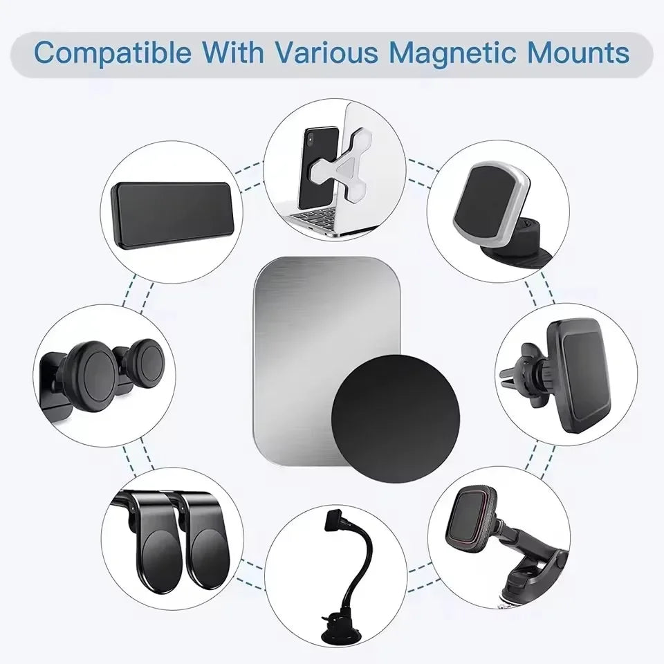 Magnetic Metal Plate for Car Phone Holder Stand Universal Iron Sheet Sticker Tablet Desk Cell Phone Bracket Magnet Sticker Mount