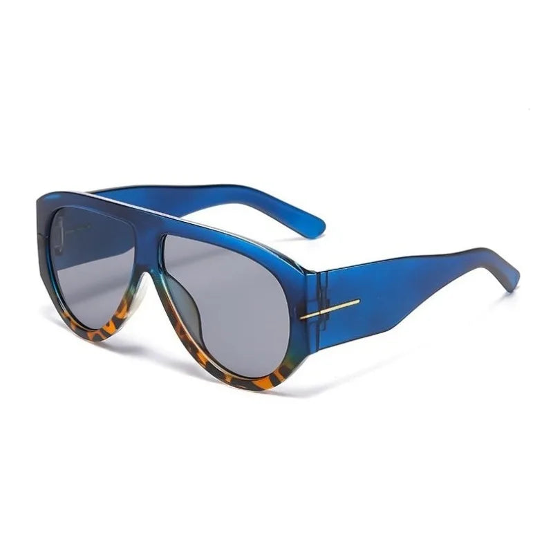 New Trendy Oversized Large Frame Y2K Cat Eye Sunglasses for Women Vintage Retro Oval Gradient Sunglasses UV400 Decoration Shades