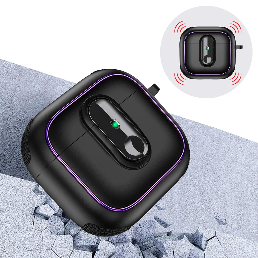 Armor locking clasp Earphone Cover For AirPods 4 3 2 Pro 3 With Plated Purple Strips With Magnetic Attraction Protective Case