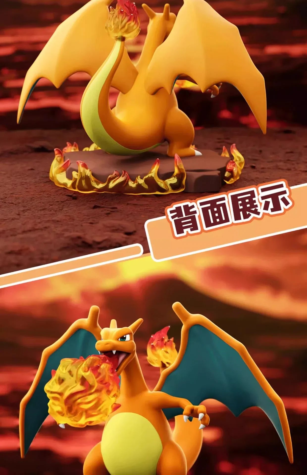 10cm Pokemon Figure Set, Charizard Blastoise Venasaur Arcanine Lapras, PVC Action Model Statue for Collection Display Gift