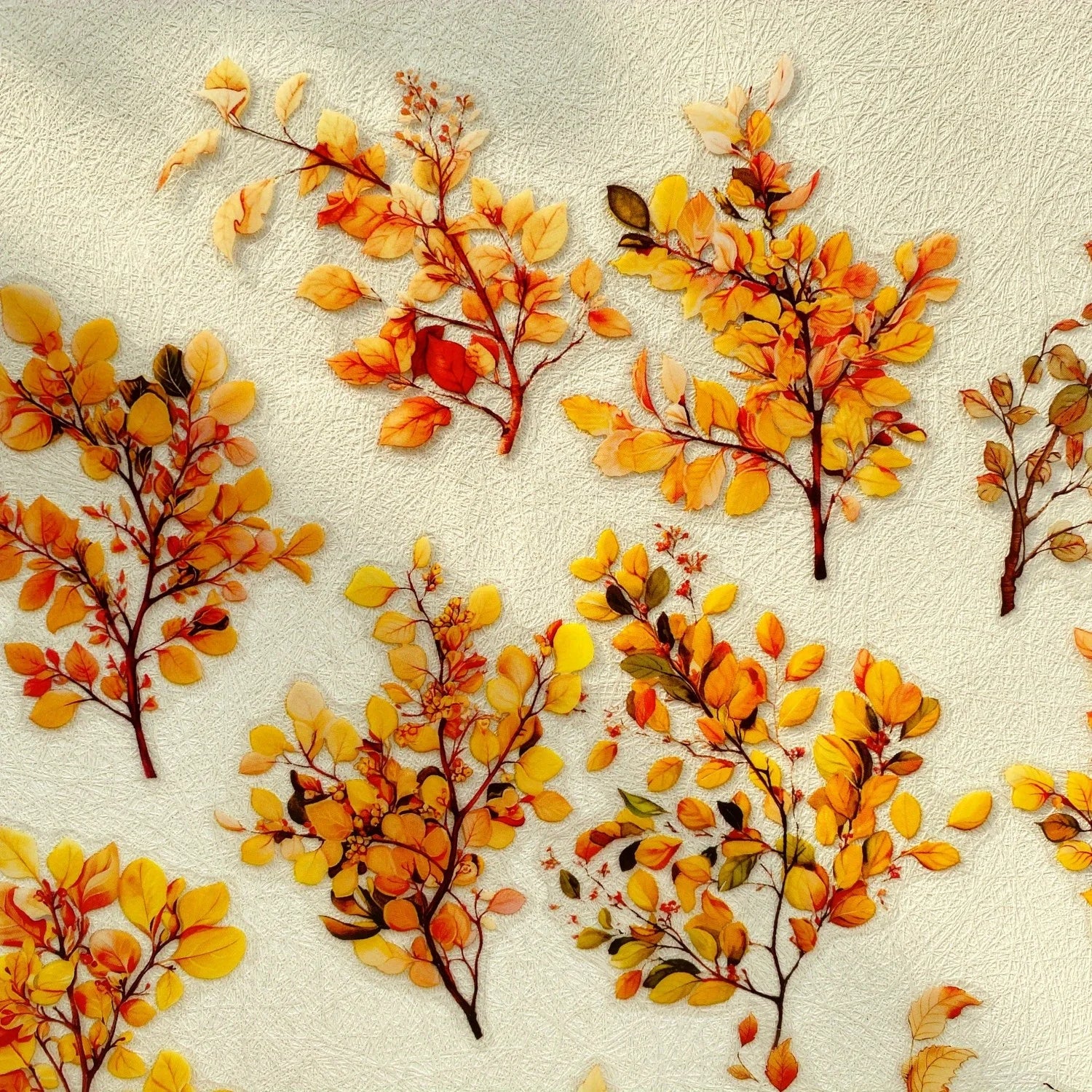 Journamm 20pcs Branches DIY Journal Material PET Stickers Scrapbooking Arts and Crafts Projects Decor Photo Album Collage