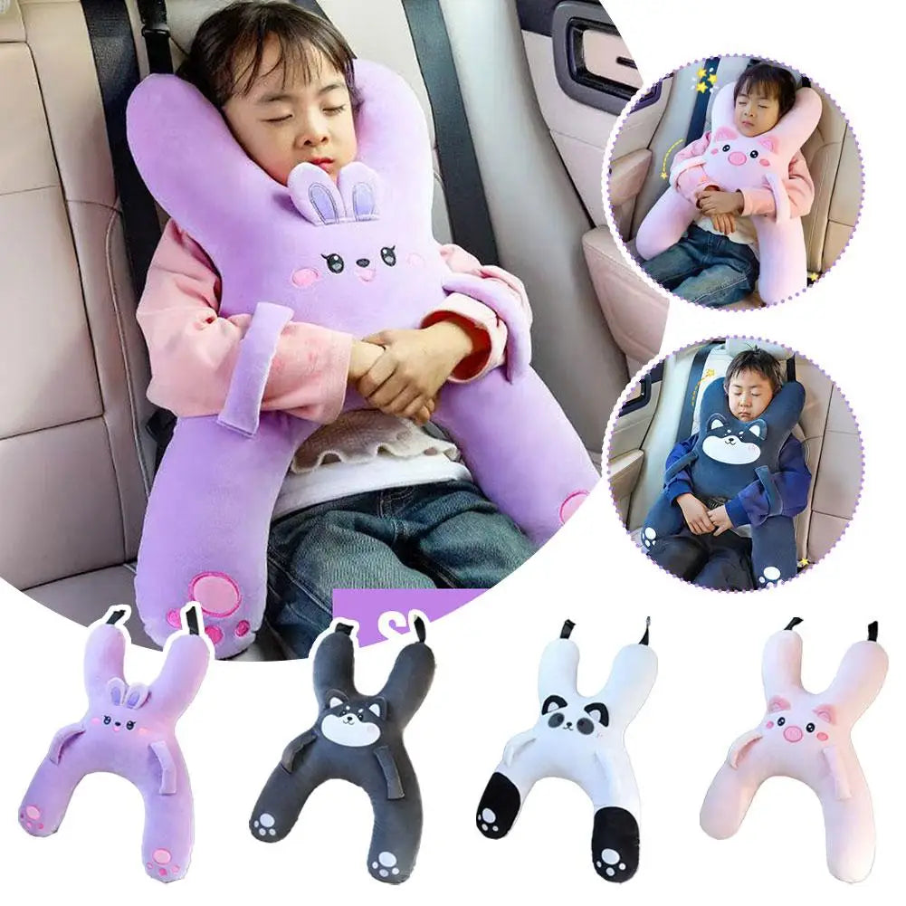 1PCS Cute Car Neck Pillow Safety Sleep Prevent Leaning Head Back Car Sleeping Neck Head Support Comfort Travel Pillow