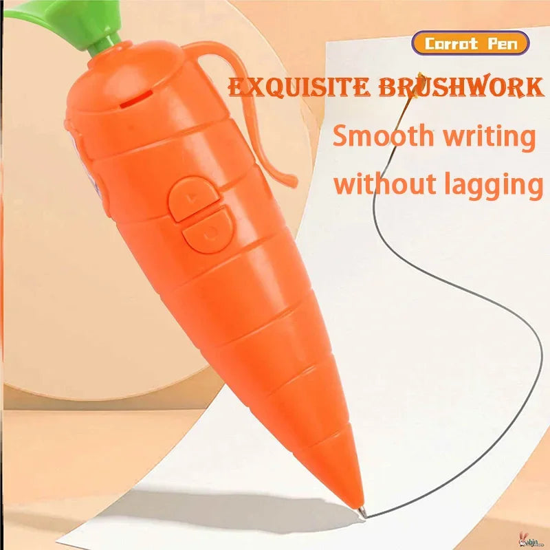 New Hot Sale Cute Carrot Voice Recorder Toy Ballpoint Pen 2 in 1 Multifunctional Writing Tool