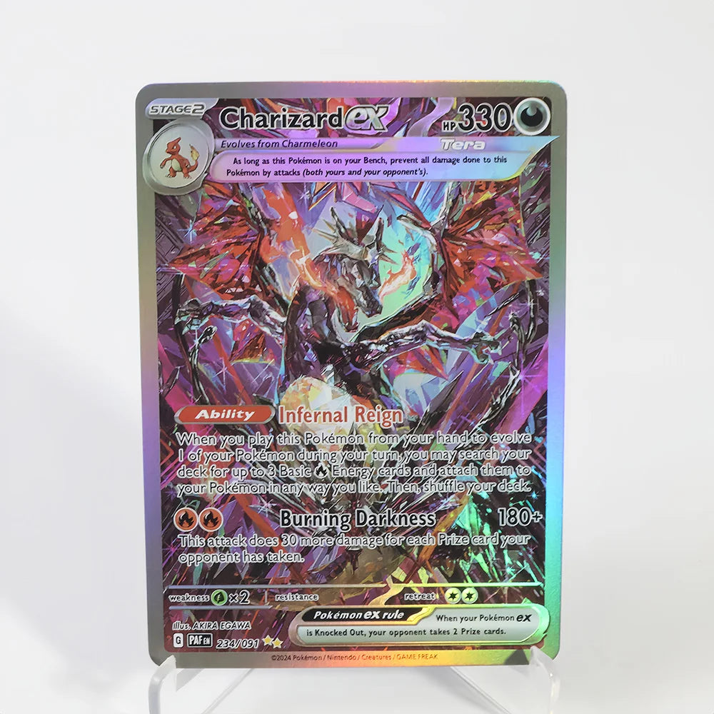 Charizard PTCG Single Collection Card 1st Edition 1996 Vmax Ex Rare Rainbow Card PKM Proxy Cards Toys Gifts