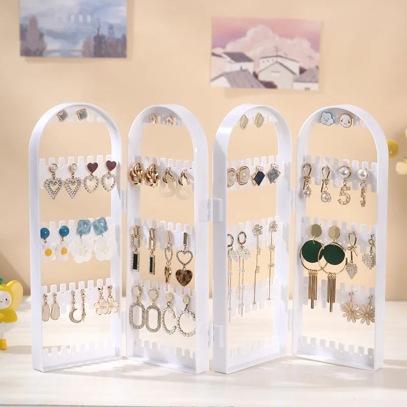 Earring Screen Jewelry Rack Display Rack Creative Screen Jewelry Rack Jewelry and Earrings Display and Storage Rack Top