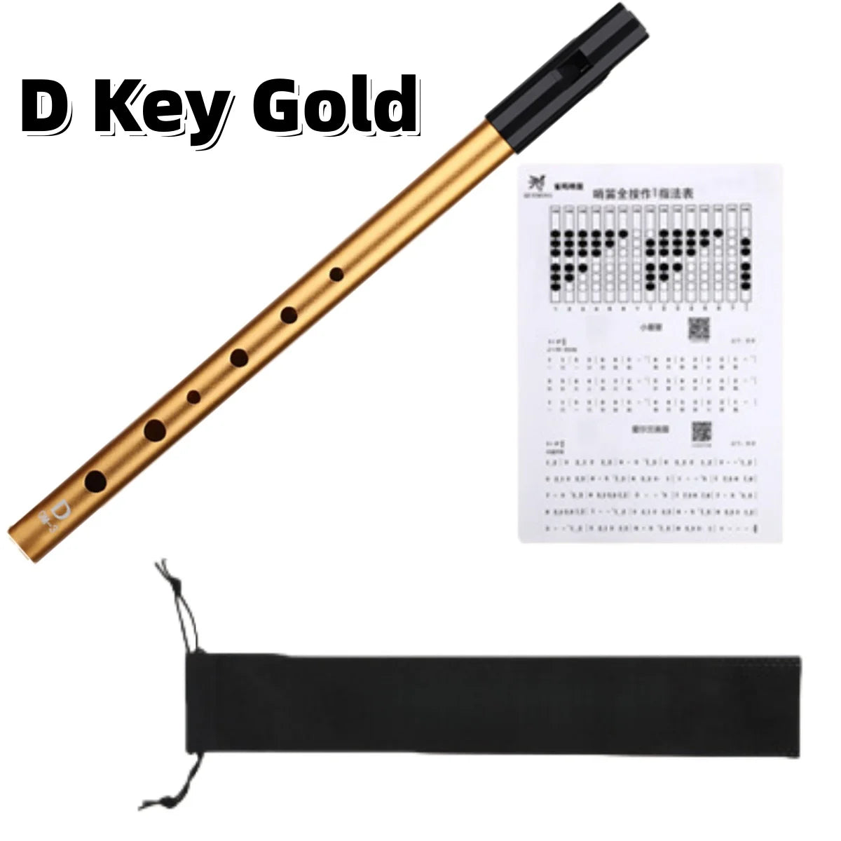 Miwayer Authentic Irish Whistle w/6 Holes Flute C/D Key Folk Sound Durable & Lightweight for Outdoor Play Easy-to-Play Beginners