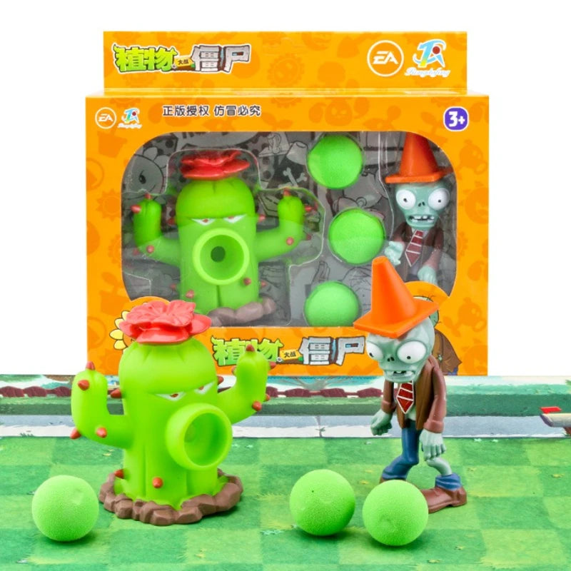 Plants Vs Zombies Cactus Peashooter Coconut Cannon A.K.E.E Character Toys 6 Style Game Figures Soft Silicone Boy Birthday Gift