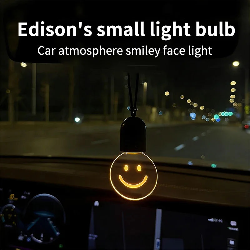 Car mounted small light bulb, interior decoration, car decoration, ambient light, pendant style creative car hanging night light