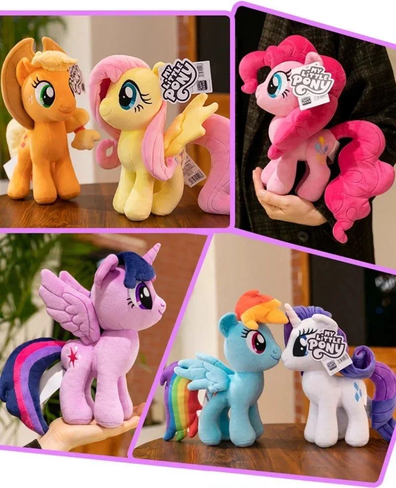 30Cm Genuine My Little Pony Plush Toy Kawaii Friendship Is Magic Plushies Doll Rarity Sofa Pillow Cartoon Rainbow Dash Kids Gift