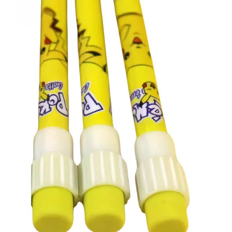 Pikachu Student Stationery Set Anime Kawaii Pencil Case Pencil Ruler Eraser Zipper Storage Bag for Kids Birthday Gift