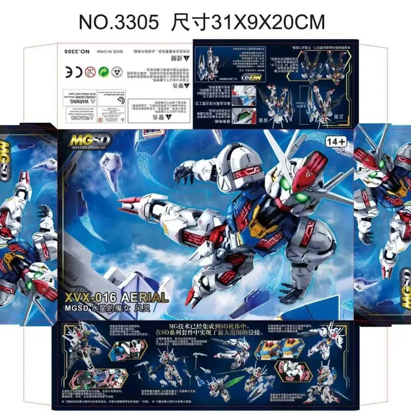 SUPA MGSD Aerial - The Witch From Mercury Mech Assembly Model Kit Action Figure Collectible Boy Puzzle Toy Gift Desktop Ornament