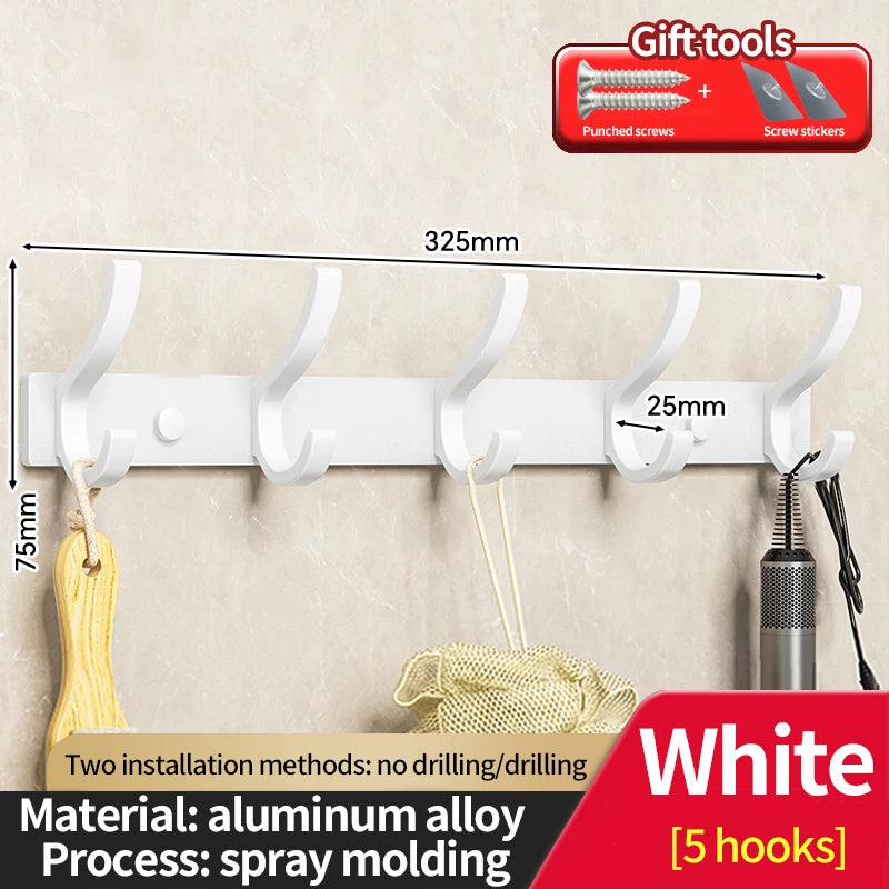 no drill Door Behind Hook Storage Wall Hanging Clothes Hanger Coat Hook Punch-free Bathroom Hanger Bedroom Organizer Storage Kit