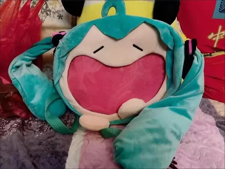Hatsune Miku Shoulder Bag Backpack Cute Anime Plush Cartoon Kawaii Knapsack Student Bag Packet For Gifts Toys