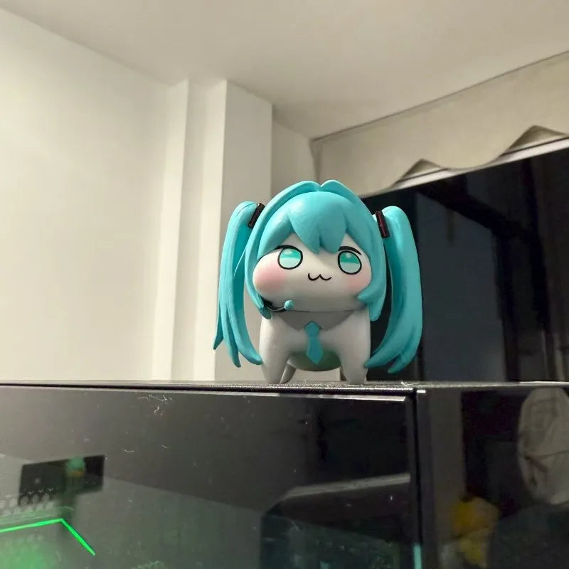 Doro Hatsune Miku Action Figures  Q Version PVC Anime Model Figures Kawaii Cartoon Cute Desktop Decoration Toy Doll Gift