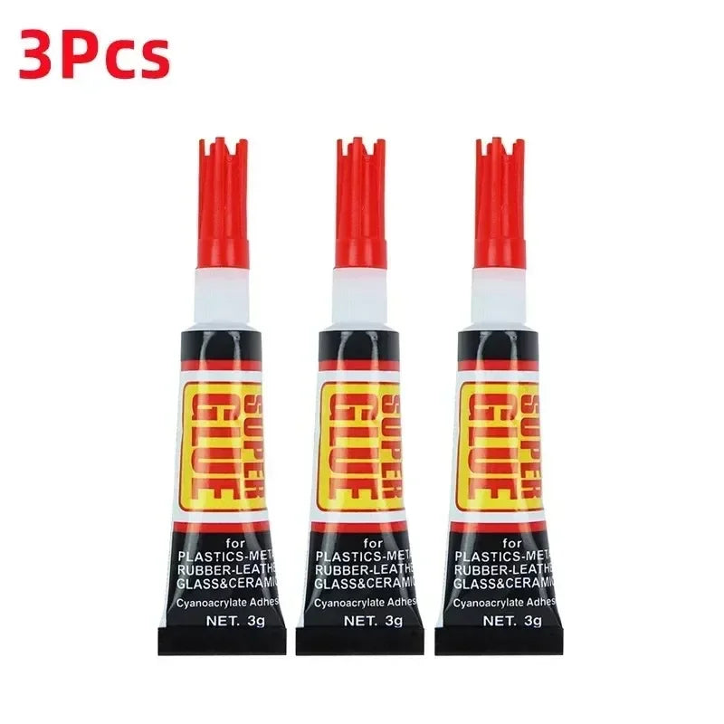3/12 Pcs Epoxy Resin Super Glue Liquids Tube 502 Thermal Paste Shoe Repair Plastic Metal Superglue Strong Adhesive Uv Home