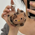 Cartoon Sanrio Hello Kitty Fashion Bag Retro Leopard Doll Pendant Kawaii Anime Toy Keychains Accessories Keyring Christmas Gift