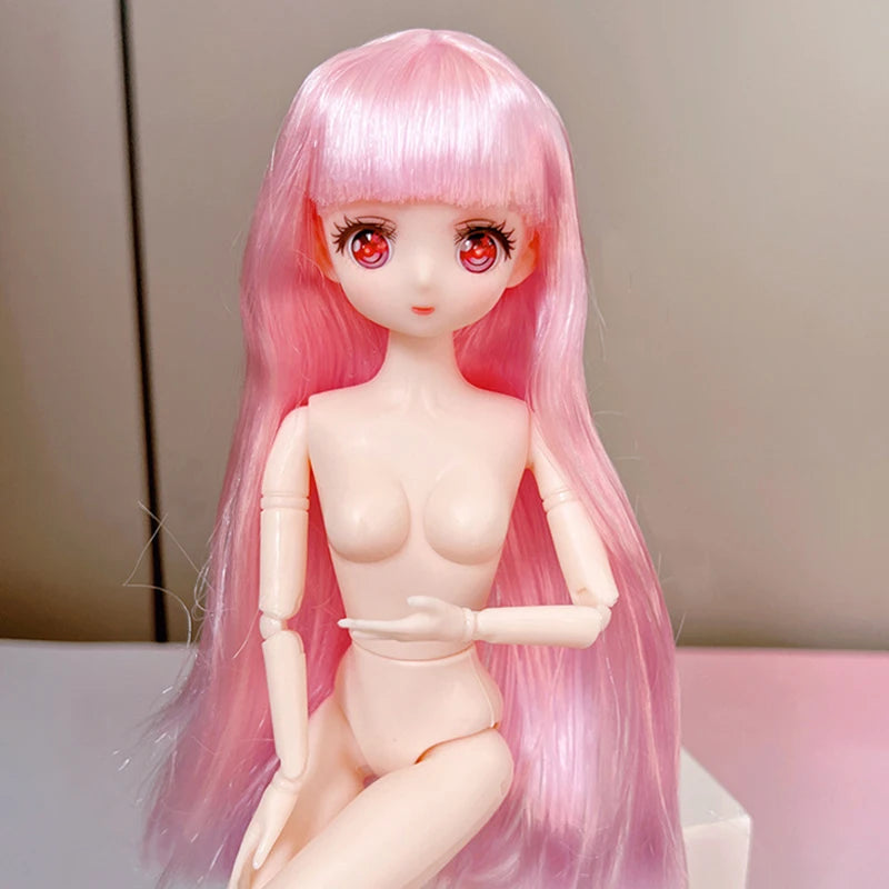 30cm Anime Style Doll Toys 1/6 Toy 11 Joints Movable Wither Skin Doll Girls Diy Dress Up Toys Gifts