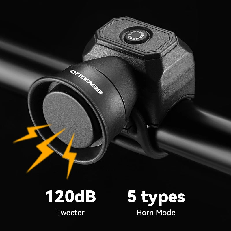 IP4X Waterproof Bicycle Mountain Bike Horn 120 db Battery/Charging Bike Bell Children's Scooter Baby Stroller Balance Car Horn