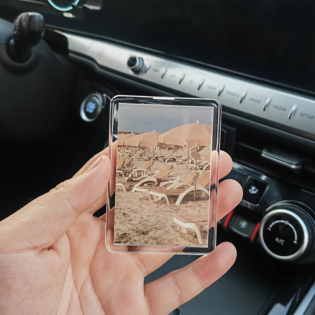 1pc Custom Sun Visor Photo Clip Scratch Resistant Personalized Photo Frame Tool-Free Installation No Charging Required