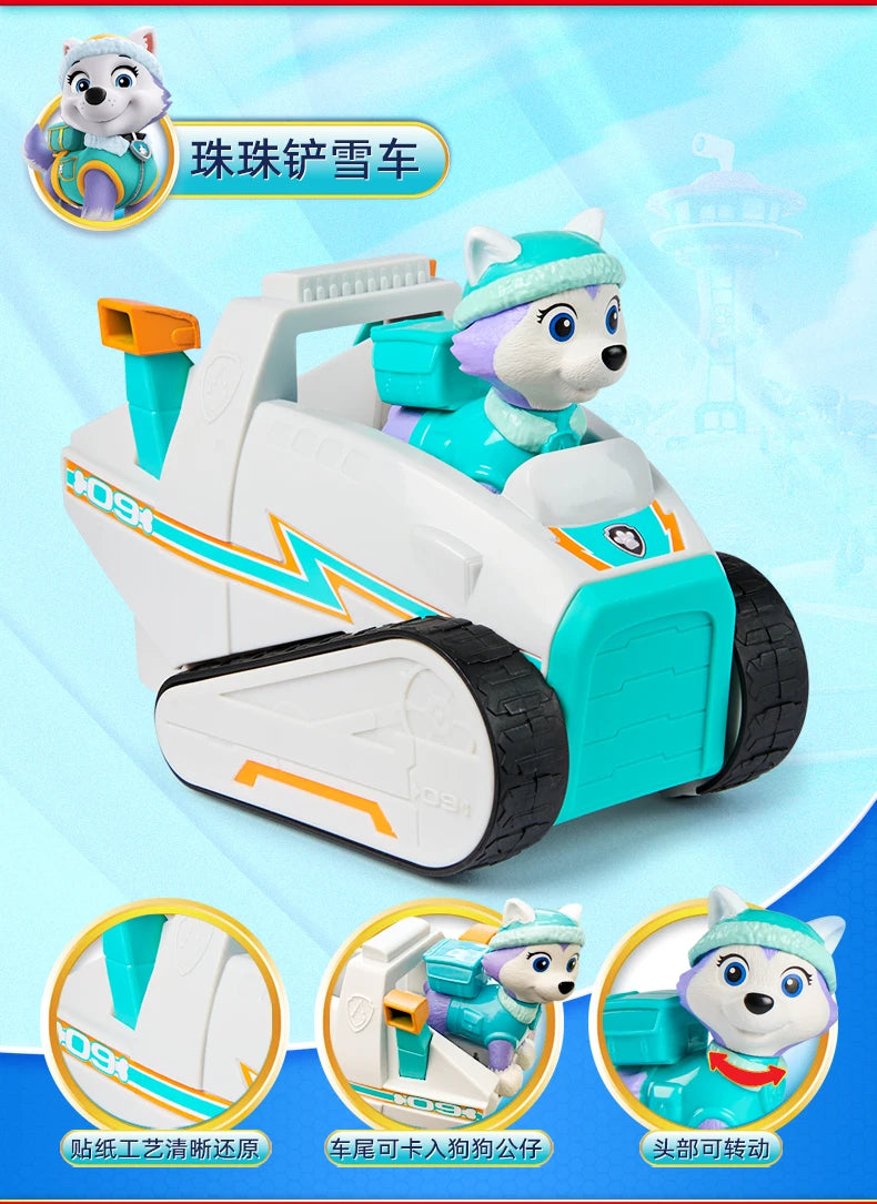 100% Genuine Paw Patrol Kids Toy vehicles with Action Figure Dogs Anime Doll Kids Model Children Birthday Christmas Gift