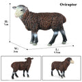 Oenux Classic Farm Animal Simulation Sheep Goat Argali Antelope Model Action Figure Poultry Figurines Cute Toy For Kid Gift