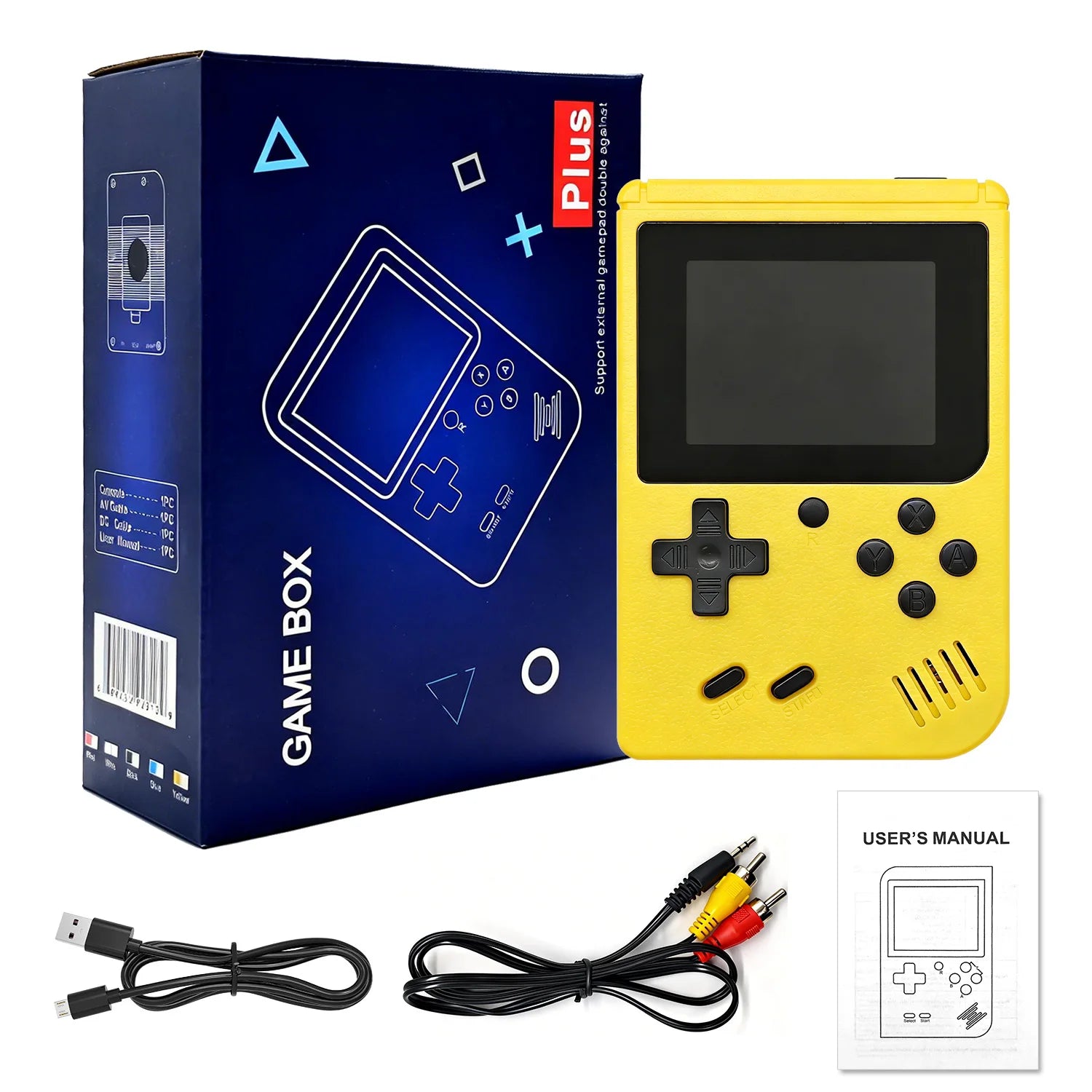 Cute Color Portable Mini Plus Handheld Video Game Console 3.0 Inch Color LCD Kids Color Game Player Built in 500 Games