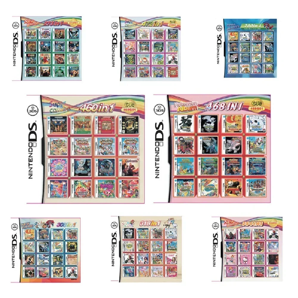 Pokemon DS NDS 3DS Game Card Simplex 486/489/500/520/5208/510/482/468 In1 Video Games Cartridge For NDS NDSL NDSi 3DS 2DS