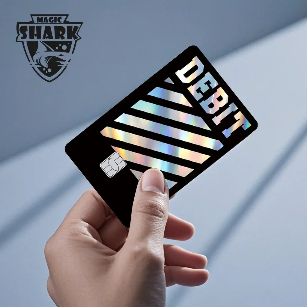Magic Shark Skull Panda Hunter Broke Blue Eyes Dragon Laser Holographic Sticker Cover Film Skin for Credit Bank Debit Card