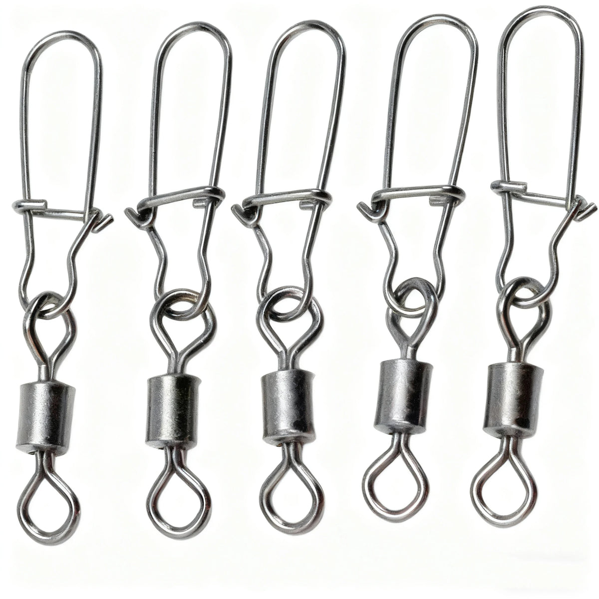 50pcs/box Stainless Steel Fishing Connector Pin Bearing Swivel Fishing Connector Rolling Swivel Lure Hook Accessories Tackle