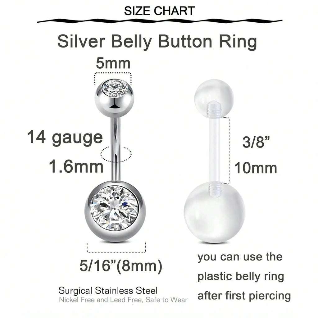 Belly Button Piercing Kit Gun Belly Piercing Kit Belly Button Piercing Gun Navel Piercing Kit Belly Button Ring Piercing Kit
