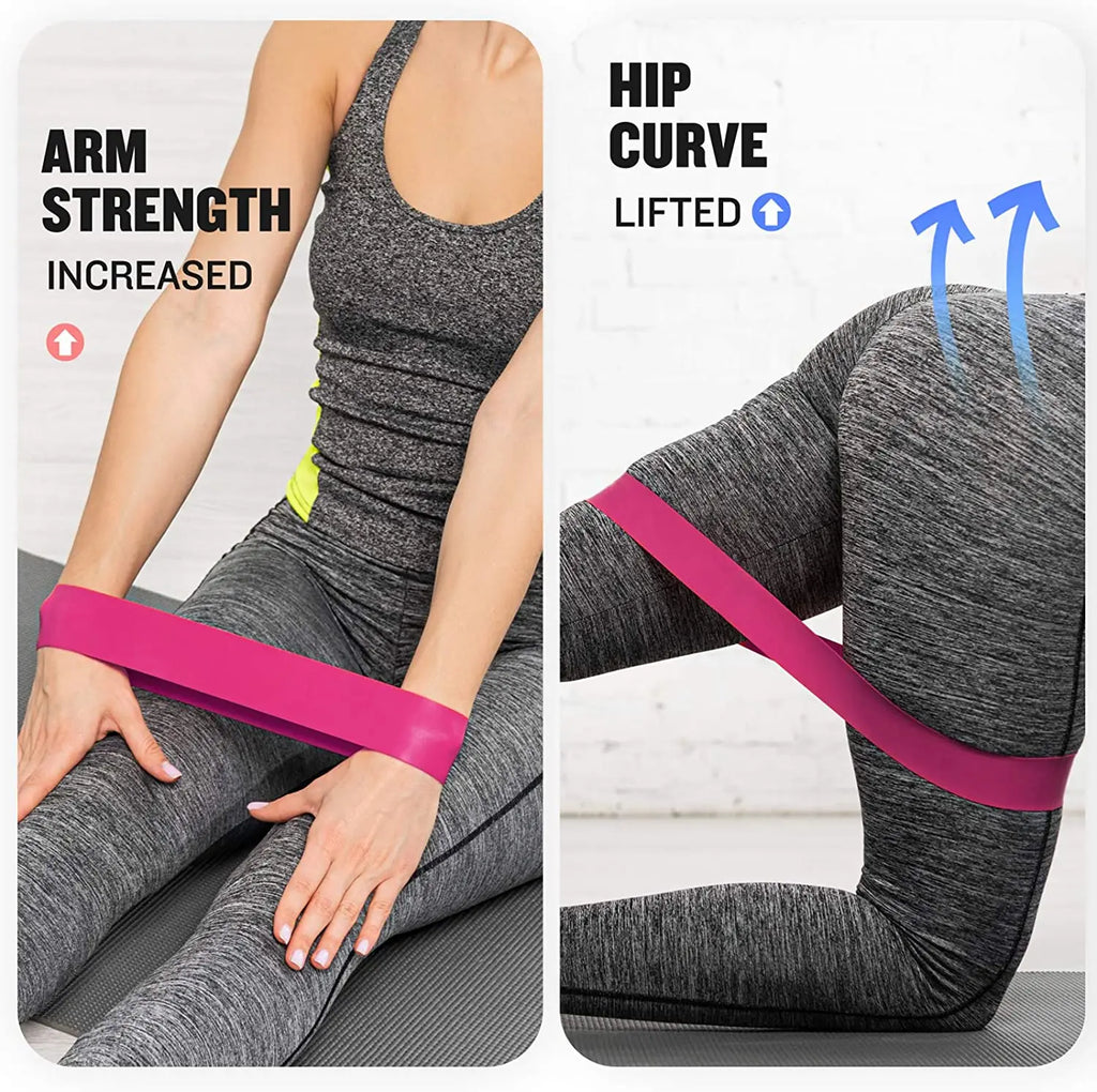 Different Resistance Bands Yoga Band Fitness Exercise Training Hip Tension Band Leg Squat Dance Elastic Loop Stretch Band