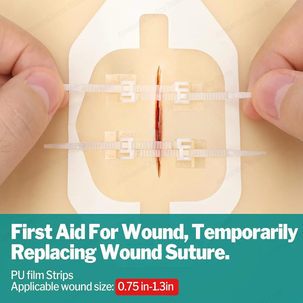 Sanke Rescue 1/14/28 Pack Wound Closure Strips Zipper Bandages Emergency Laceration for IFAK First Aid Kit Repair Wounds Device