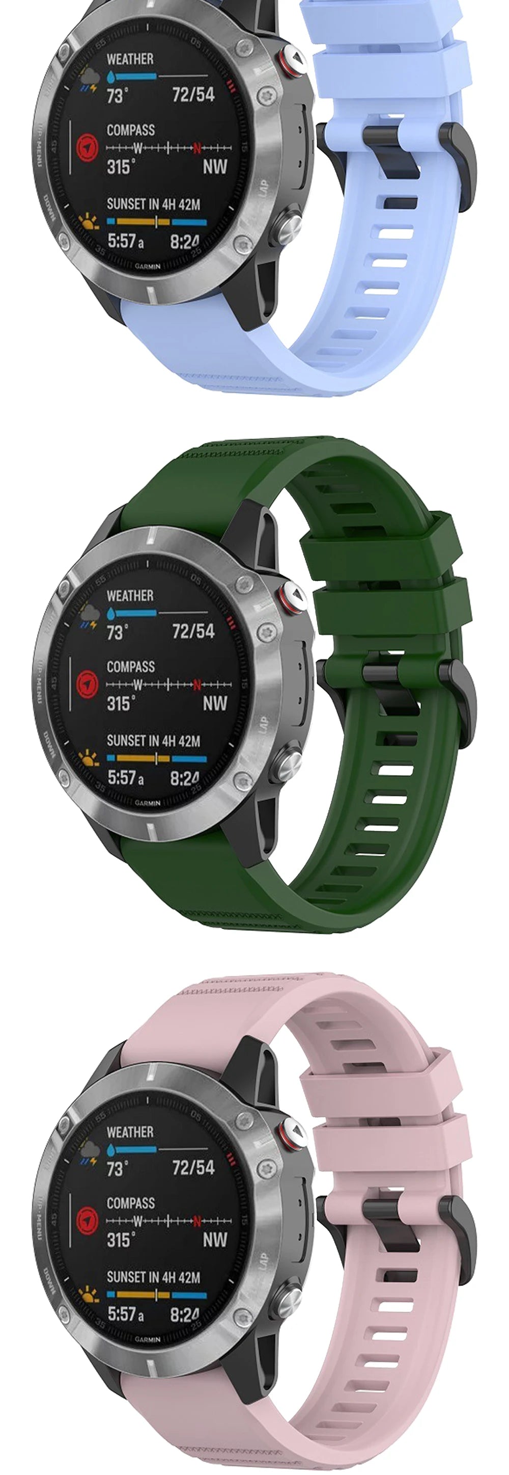 20 22 26mm Silicone Strap for Garmin Fenix 6 6X Pro 6S 7S 7 7X 5S 5 5X Plus 965 Epix Pro Gen2 47 51mm Watchband QuickFit Correa