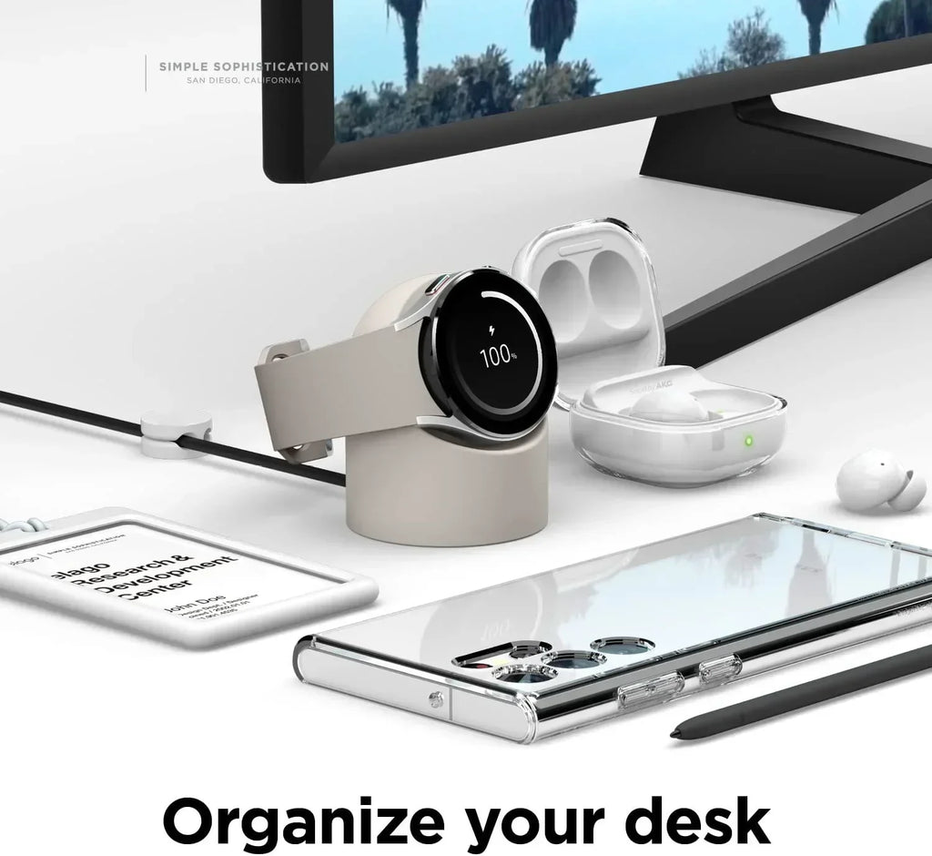 Compatible with Samsung Galaxy Watch 7 6 5 Charger Stand 40 44 46mm Galaxy Watch 5Pro Charger silicone Stand Charging base