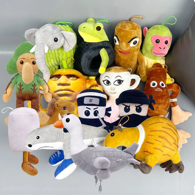 Italian Brainrot Tung Tung Tung Sahur Plush Toys 22-47cm Tungtung Sahur Tralalero Tralala Shark Plush Soft Stuffed Toy Doll Gift