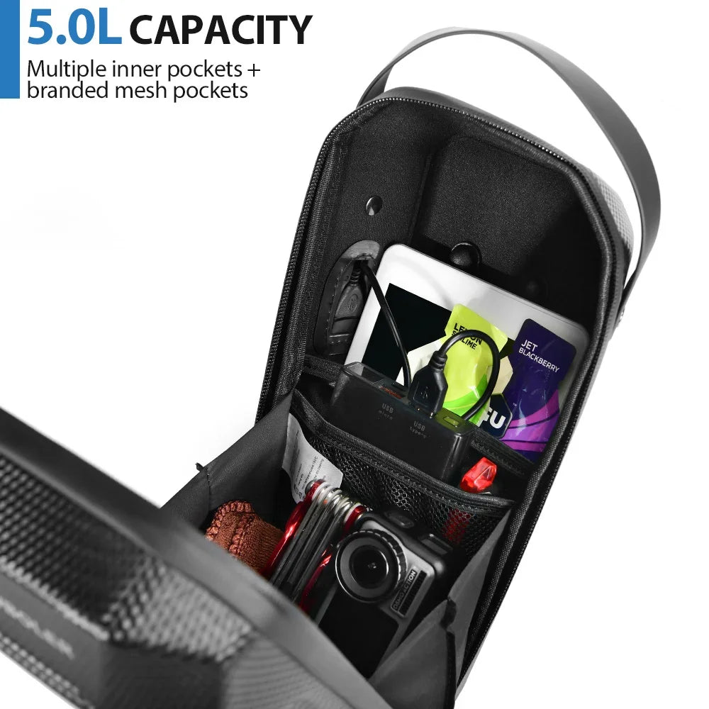 NEWBOLER 3L/5L Electric Scooter Bag Accessories Electric Vehicle Bag With USB Port Waterproof Scooter Front Bag Bike Bag