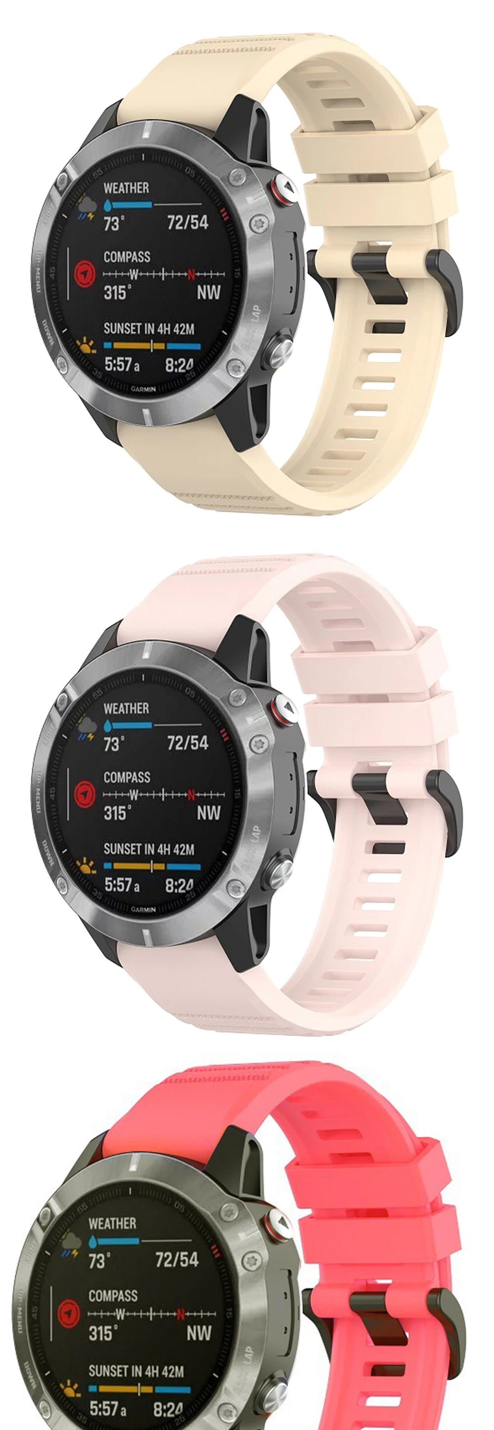 20 22 26mm Silicone Strap for Garmin Fenix 6 6X Pro 6S 7S 7 7X 5S 5 5X Plus 965 Epix Pro Gen2 47 51mm Watchband QuickFit Correa